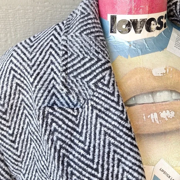 NWT Topshop herringbone textured blazer coat size 10 - Picture 6 of 14